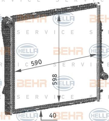 HELLA Radiaator,mootorijahutus 8MK 376 718-754