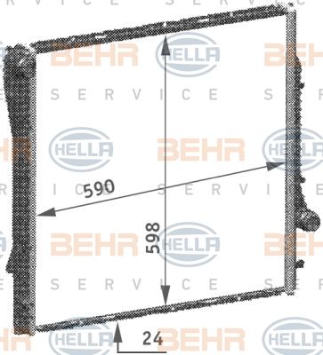 HELLA Radiaator,mootorijahutus 8MK 376 718-774