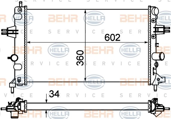 HELLA Radiaator,mootorijahutus 8MK 376 719-064