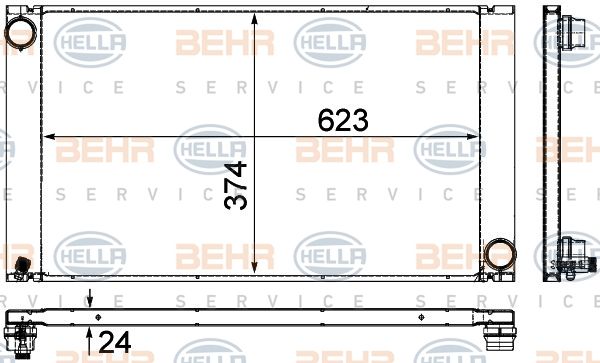 HELLA Radiaator,mootorijahutus 8MK 376 719-111