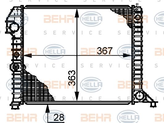 HELLA Radiaator,mootorijahutus 8MK 376 720-471