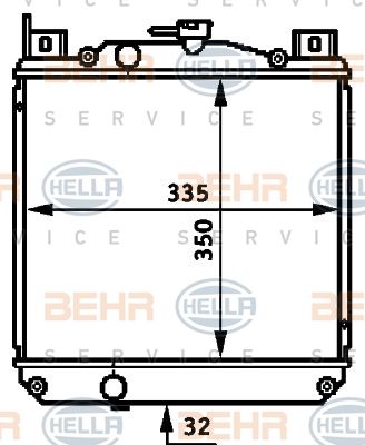 HELLA Радиатор, охлаждение двигателя 8MK 376 720-731