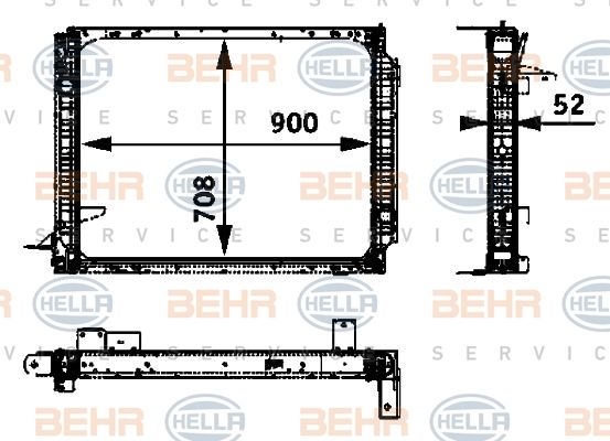 HELLA Radiaator,mootorijahutus 8MK 376 722-391