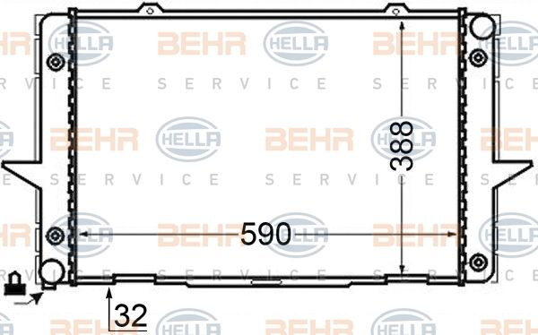 HELLA Radiaator,mootorijahutus 8MK 376 726-761