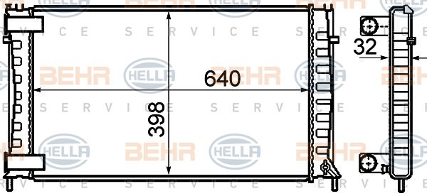 HELLA Radiaator,mootorijahutus 8MK 376 732-791