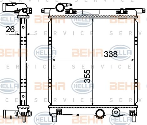 HELLA Radiaator,mootorijahutus 8MK 376 735-021