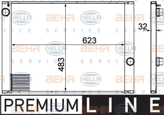 HELLA Radiaator,mootorijahutus 8MK 376 753-591