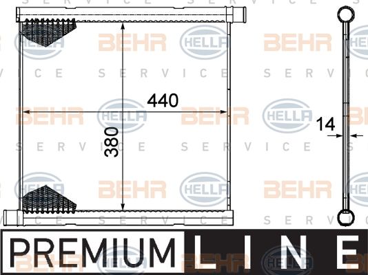 HELLA Radiaator,mootorijahutus 8MK 376 754-601