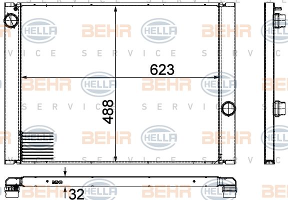 HELLA Radiaator,mootorijahutus 8MK 376 755-591