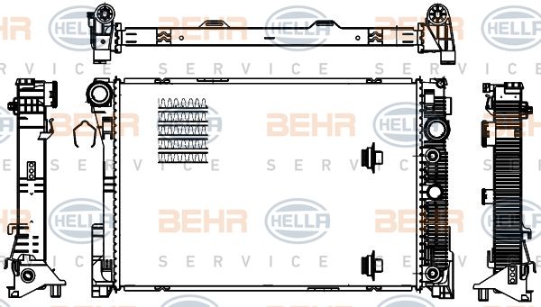 HELLA Radiaator,mootorijahutus 8MK 376 756-221