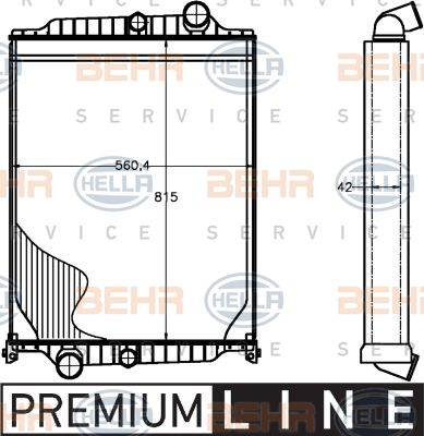 HELLA Radiaator,mootorijahutus 8MK 376 758-111