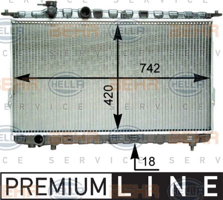 HELLA Radiaator,mootorijahutus 8MK 376 762-231