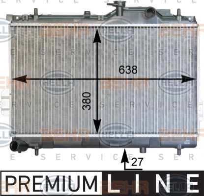 HELLA Radiaator,mootorijahutus 8MK 376 762-301