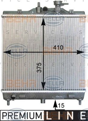 HELLA Radiaator,mootorijahutus 8MK 376 762-401