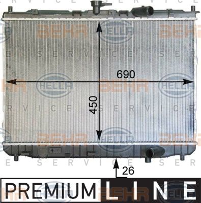 HELLA Radiaator,mootorijahutus 8MK 376 763-561