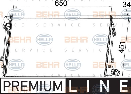 HELLA Radiaator,mootorijahutus 8MK 376 765-121