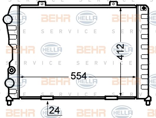 HELLA Радиатор, охлаждение двигателя 8MK 376 766-001