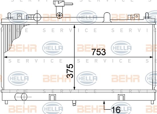 HELLA Radiaator,mootorijahutus 8MK 376 769-671