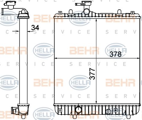 HELLA Radiaator,mootorijahutus 8MK 376 771-165