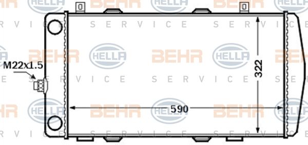 HELLA Radiaator,mootorijahutus 8MK 376 772-511