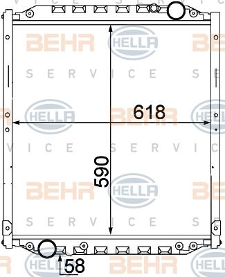 HELLA Радиатор, охлаждение двигателя 8MK 376 774-441