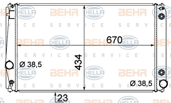 HELLA Radiaator,mootorijahutus 8MK 376 783-611