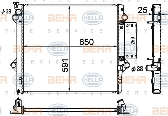 HELLA Radiaator,mootorijahutus 8MK 376 790-191