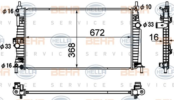 HELLA Radiaator,mootorijahutus 8MK 376 790-391