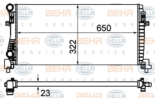 HELLA Radiaator,mootorijahutus 8MK 376 901-404