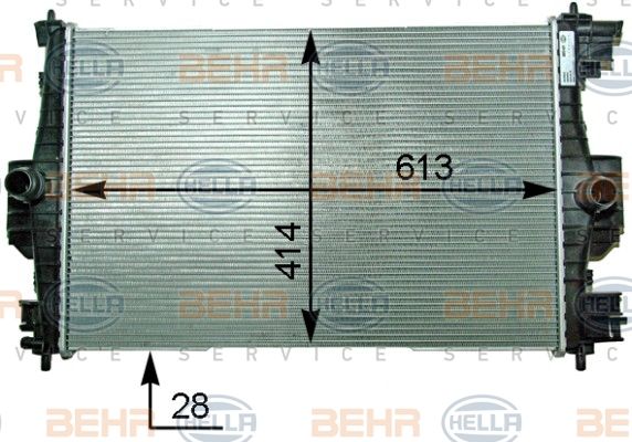 HELLA Радиатор, охлаждение двигателя 8MK 376 910-301