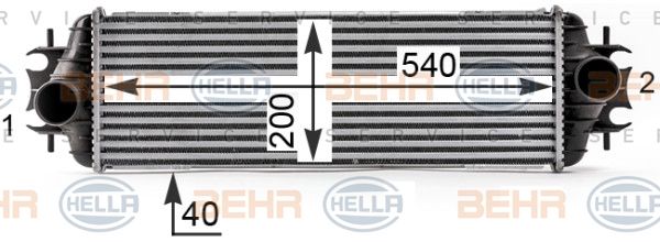 HELLA Kompressoriõhu radiaator 8ML 376 700-111