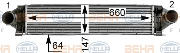HELLA Kompressoriõhu radiaator 8ML 376 700-121
