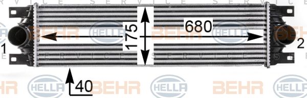 HELLA Kompressoriõhu radiaator 8ML 376 700-641