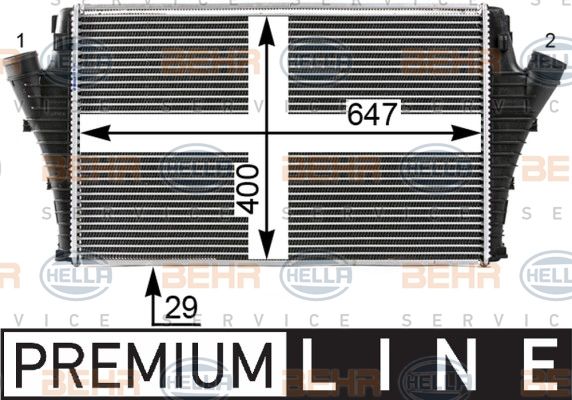 HELLA Kompressoriõhu radiaator 8ML 376 700-721