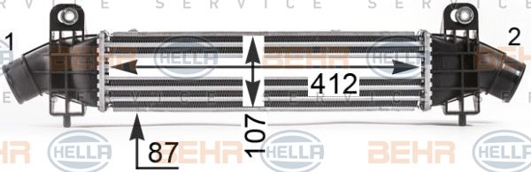 HELLA Kompressoriõhu radiaator 8ML 376 700-731