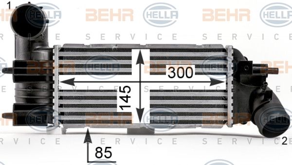 HELLA Kompressoriõhu radiaator 8ML 376 700-741