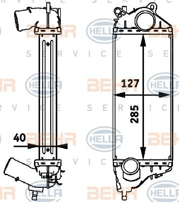 HELLA Интеркулер 8ML 376 723-441