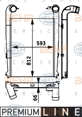 HELLA Kompressoriõhu radiaator 8ML 376 724-241