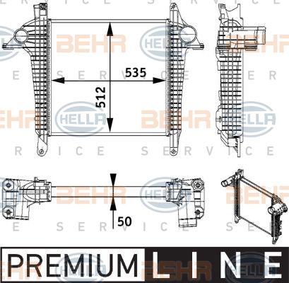 HELLA Kompressoriõhu radiaator 8ML 376 728-701