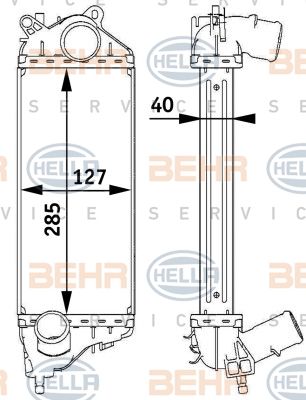 HELLA Kompressoriõhu radiaator 8ML 376 729-551