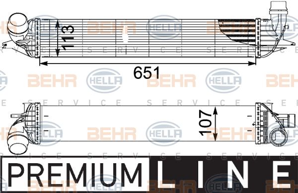 HELLA Интеркулер 8ML 376 745-241