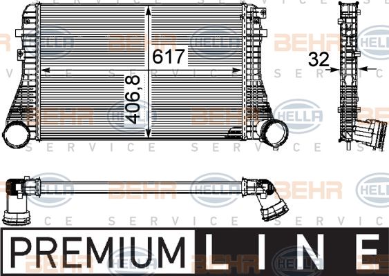 HELLA Kompressoriõhu radiaator 8ML 376 746-061