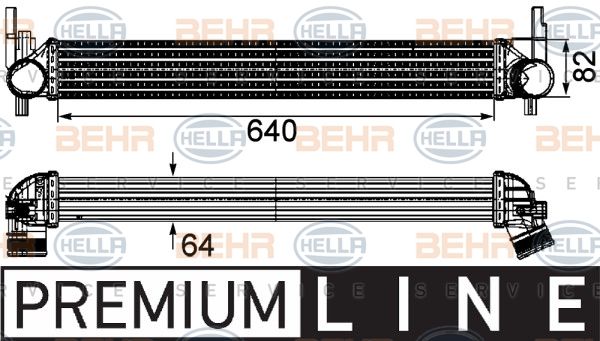 HELLA Kompressoriõhu radiaator 8ML 376 746-141