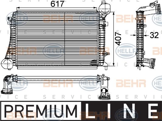 HELLA Kompressoriõhu radiaator 8ML 376 746-151