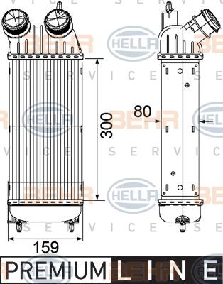 HELLA Kompressoriõhu radiaator 8ML 376 746-211