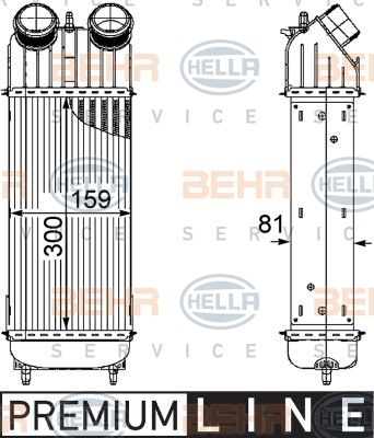 HELLA Kompressoriõhu radiaator 8ML 376 746-221