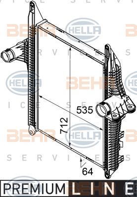 HELLA Интеркулер 8ML 376 746-301