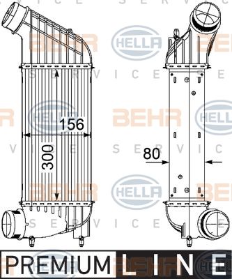 HELLA Kompressoriõhu radiaator 8ML 376 746-361