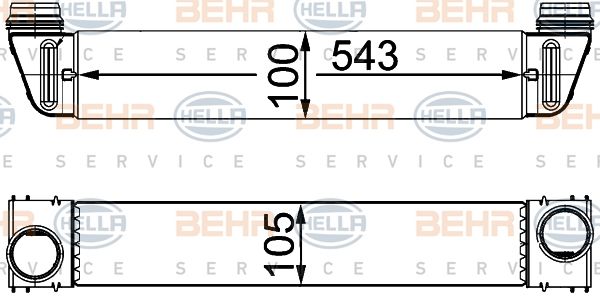 HELLA Kompressoriõhu radiaator 8ML 376 746-464