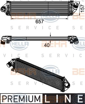 HELLA Kompressoriõhu radiaator 8ML 376 746-471